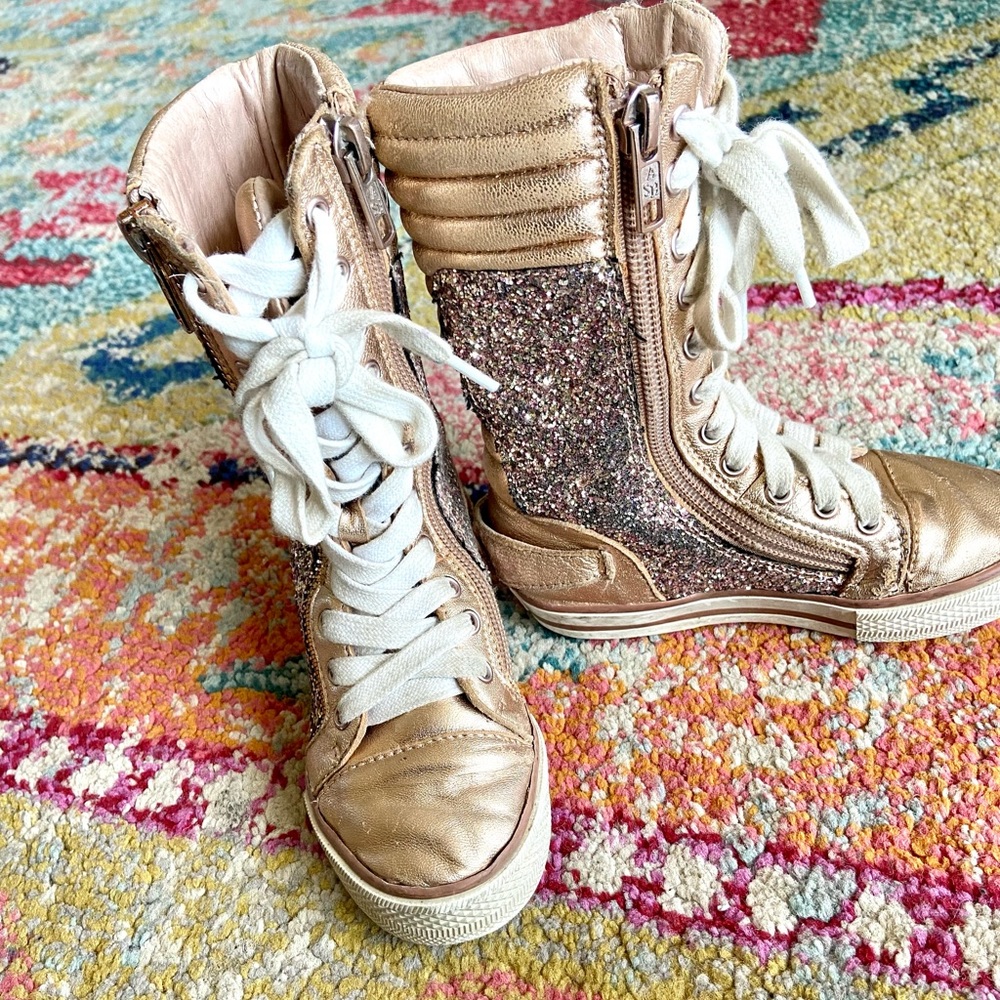 Ash kids glitter sneaker boots size 25 EU